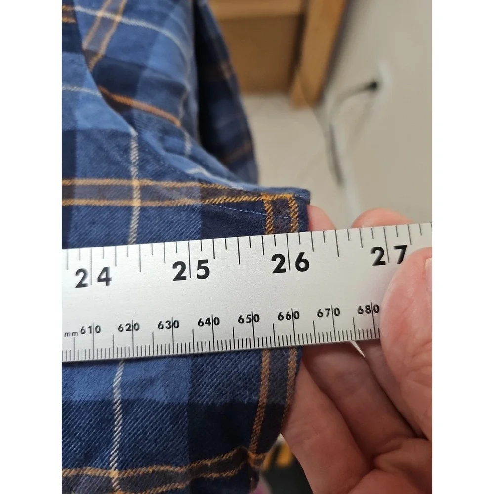Brooks Brothers Mens Pajama Top XL Flannel Sleepwear Plaid Blue  Long Sleeve